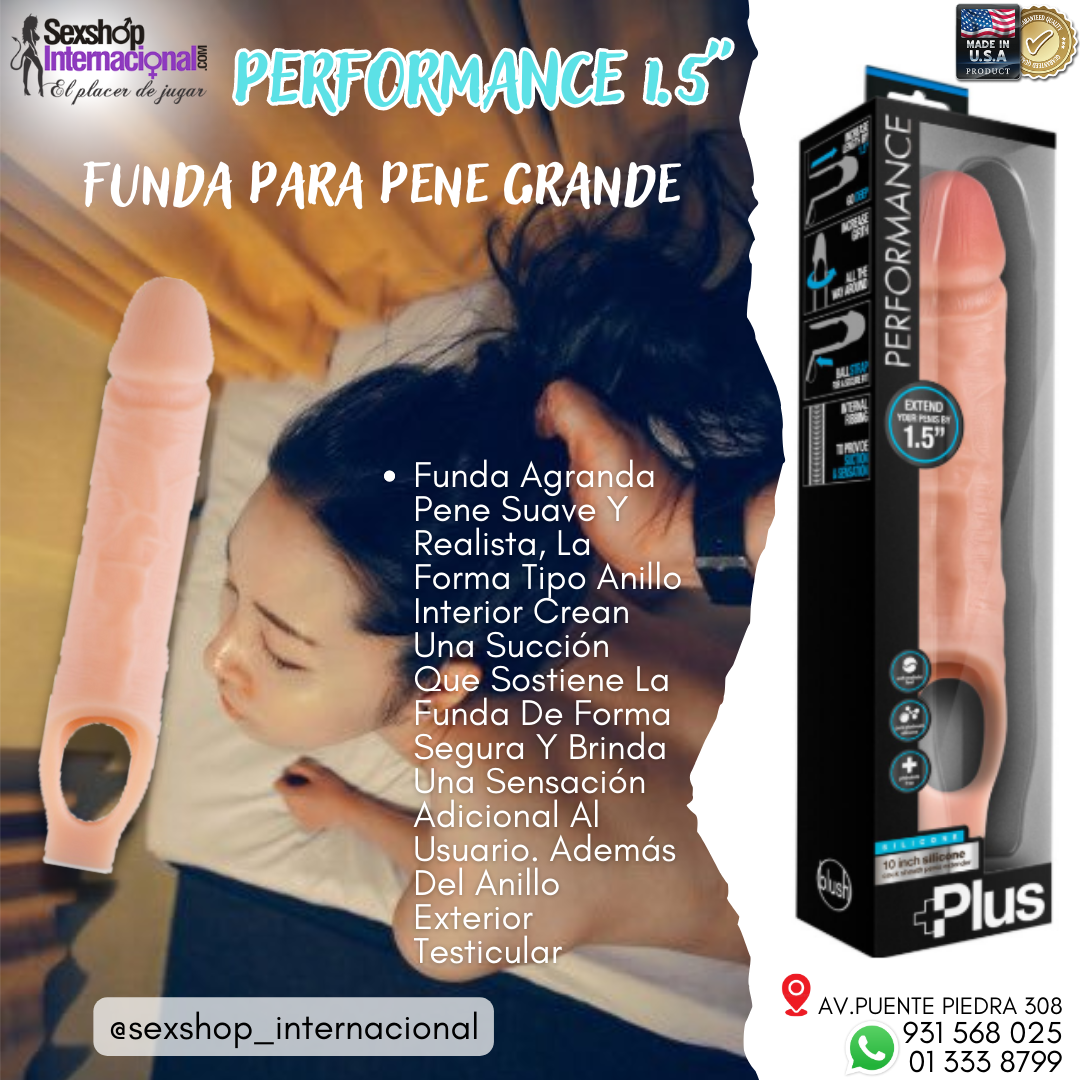 PERFORMANCE 10FUNDA AGRANDA PNE SUAVE Y REALISTA-SEXSHOP EN PERU 